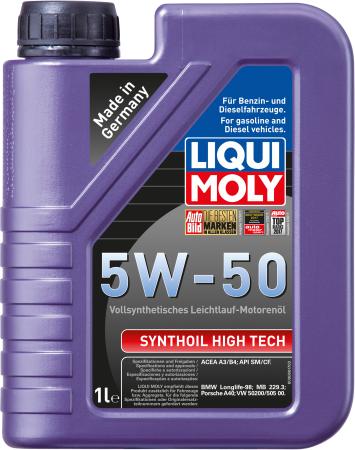 Cинтетическое моторное масло LiquiMoly Synthoil High Tech 5W50 1 л 9066