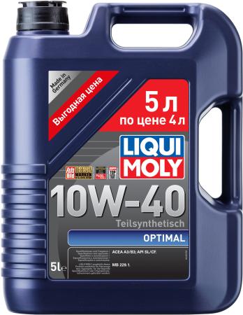 

Полусинтетическое моторное масло LiquiMoly Optimal 10W40 5 л 2287