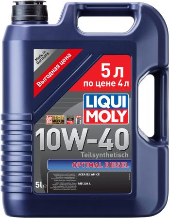 Полусинтетическое моторное масло LiquiMoly Optimal Diesel 10W40 5 л 2288