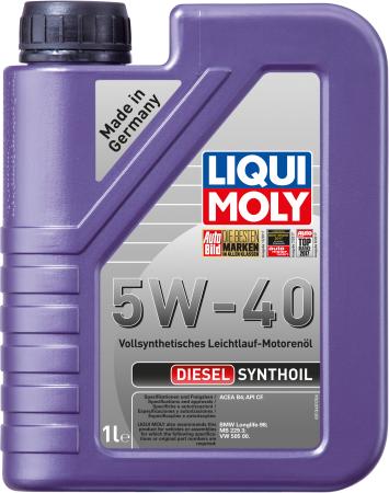 Cинтетическое моторное масло LiquiMoly Diesel Synthoil 5W40 1 л 1926