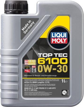НС-синтетическое моторное масло LiquiMoly Top Tec 6100 0W30 1 л 20777