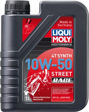 Cинтетическое моторное масло LiquiMoly Motorbike 4T Synth Street Race 10W50 1 л 1502