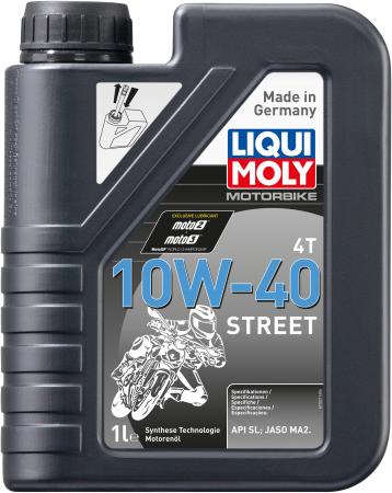 НС-синтетическое моторное масло LiquiMoly Motorbike 4T Street 10W40 1 л 1521