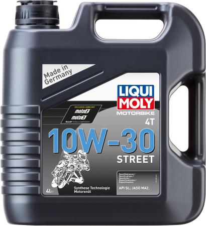 НС-синтетическое моторное масло LiquiMoly Motorbike 4T Street 10W30 4 л 1688