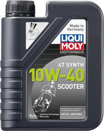 НС-синтетическое моторное масло LiquiMoly Motorbike 4T Synth Scooter 10W40 1 л 7522