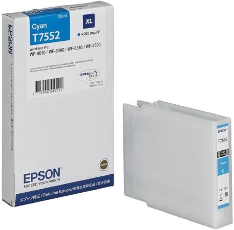 Картридж Epson C13T755240 для Epson WF-8090/8590 голубой