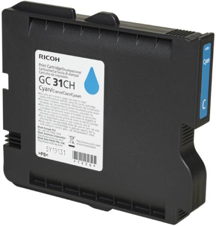 

Картридж Ricoh GC 31CH для Ricoh Aficio GX e2600/e3300N/e3350N/e5550N голубой 405702