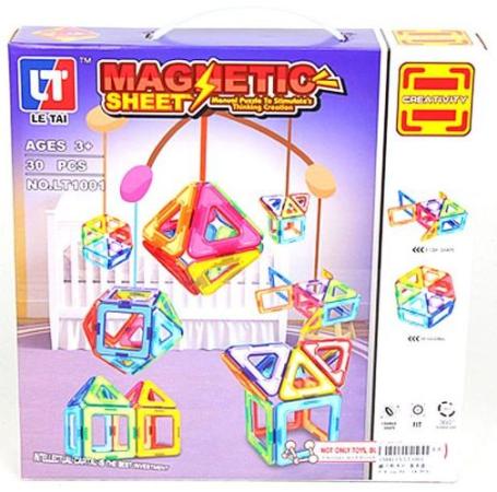 

Магнитный конструктор Наша Игрушка Magnetic Sheet 30 элементов LT1001