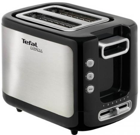 

Тостер Tefal TT365031 серебристый чёрный