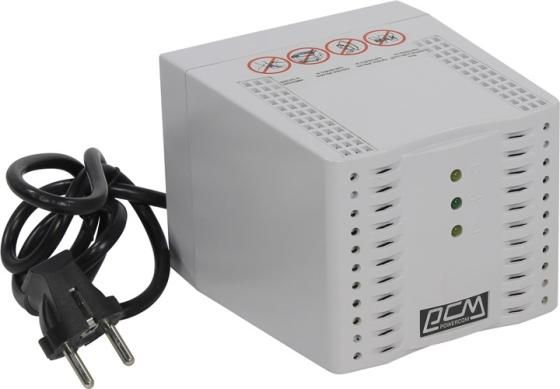 Стабилизатор напряжения Powercom TCA-3000 4 розетки белый