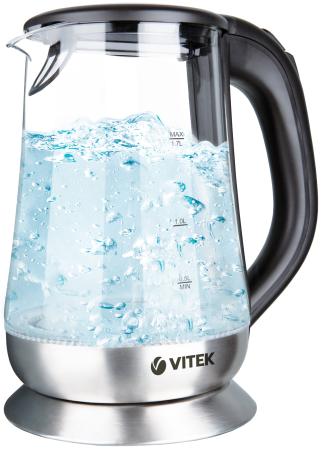 Чайник Vitek VT-7036 TR 2200 Вт чёрный 1.7 л стекло