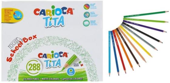 Набор карандашей цветных пластиковых Carioca Tita 288 шт (12 цветов), в картонном коробе