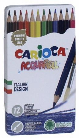 

Набор цветных карандашей Carioca Acquarell, 12 матовых цветов, эффект акварельных красок