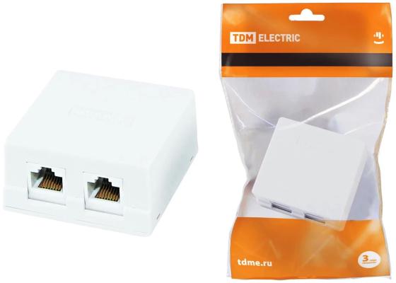 

Розетка ТДМ SQ1809-0004 компьютерная 2xRJ-45