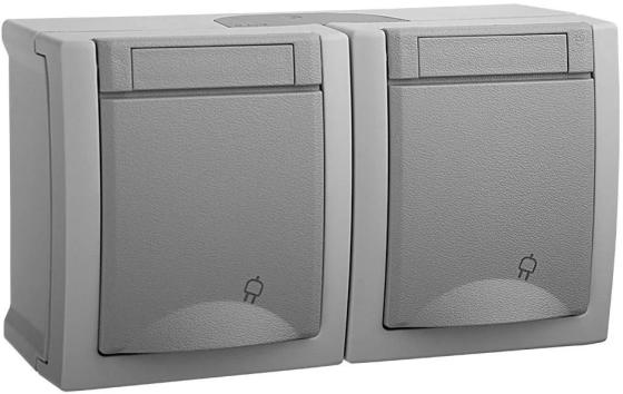 Розетка Panasonic WPTC4800-2GR-RES 16 А серый