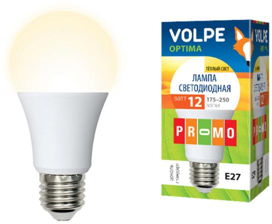 

Лампа светодиодная VOLPE LED-A60-12W/WW/E27/FR/O 12Вт Е27 А60