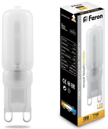 Лампа светодиодная FERON 25755 (7W) 230V G9 2700K, LB-431