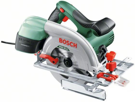 

Пила циркулярная BOSCH PKS 55 A (0.603.501.002) 1200Вт 5300об/мин 160x20мм макс.пропил 55мм + Диск