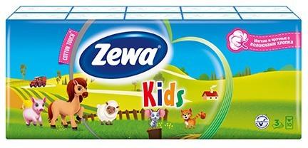 

Платочки носовые Zewa Детские 100 шт 3-ех слойная 51122