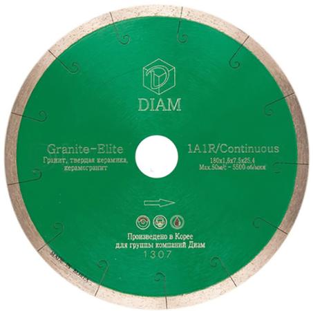 

Круг алмазный DIAM Ф180x25.4мм 1A1R GRANITE-ELITE 1.6x7.5мм по граниту