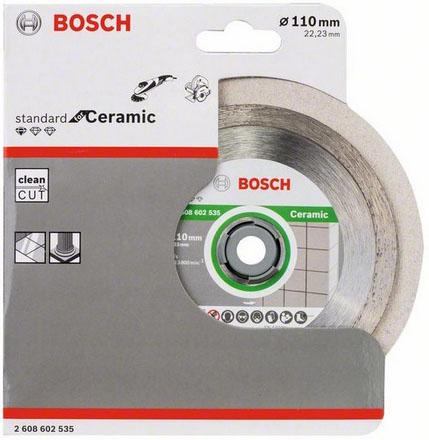 

Диск алм. BOSCH Standard for Ceramic 110x22 корона (сплошной) (2.608.602.535) 110 Х 22 корона (спло