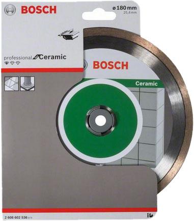 

Диск алм. BOSCH Standard for Ceramic 180x25.4 корона (сплошной) (2.608.602.536) 180 Х 25.4 корона