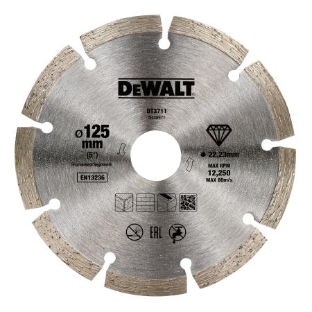 Диск алм. DeWALT DT3711-QZ  сегментный универсальный, 125x22.2x1.8мм