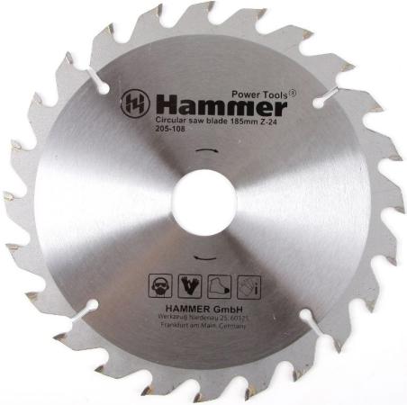 

Диск пильный Hammer Flex 205-108 CSB WD 185мм*24*30/20мм по дереву