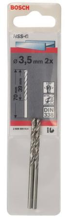 

Сверло BOSCH 2 HSS-G (2.608.585.914) 3.5мм STANDART 3.5х39х70мм