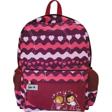 Рюкзак LOVE IS , разм.40 x 33 x 12 , рельефная спинка, светоот.элементы, красный