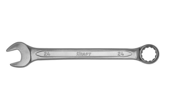 Ключ комбинированный KRAFT КТ 700518 (24 мм) хром-ванадиевая сталь (Cr-V)