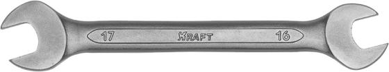 Ключ рожковый KRAFT КТ 700530 (16 / 17 мм) хром-ванадиевая сталь (Cr-V)