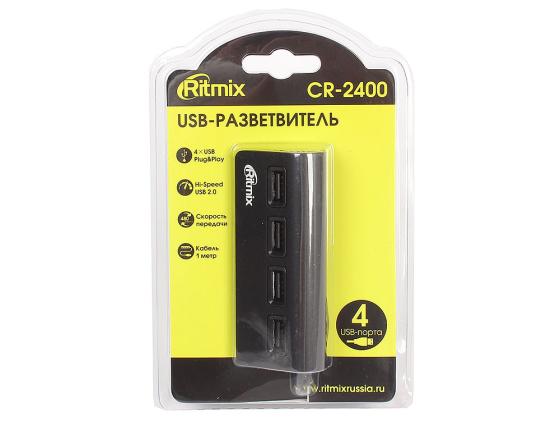 

Концентратор USB 2.0 Ritmix CR-240 4 x USB 2.0 черный
