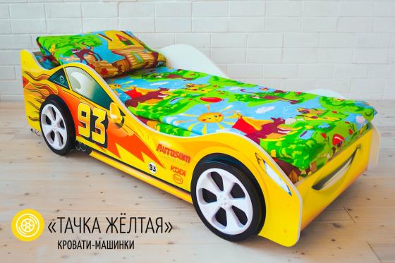 Кровать-машина Бельмарко Тачка (желтая)
