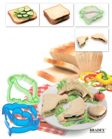 Форма-резак для бутербродов и выпечки «ДИНОЗАВРИКИ» TK 0217