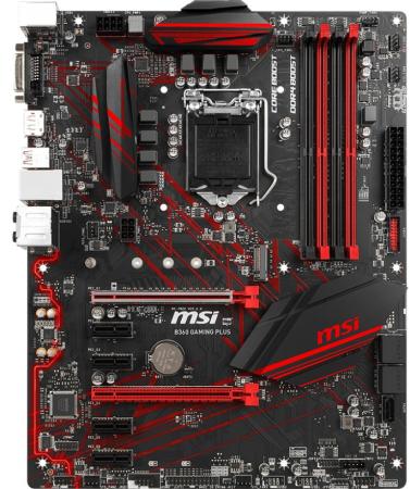 

Материнская плата MSI B360 GAMING PLUS Socket 1151 v2 B360 4xDDR4 2xPCI-E 16x 4xPCI-E 1x 6 ATX Retail