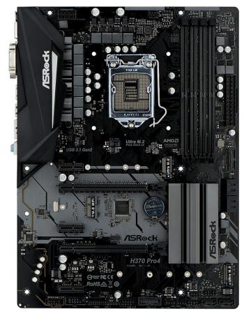 

Материнская плата ASRock H370 PRO4 Socket 1151 v2 H370 4xDDR4 2xPCI-E 16x 3xPCI-E 1x 6 ATX Retail