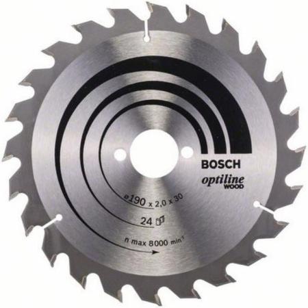 

Круг пильный твердосплавный BOSCH 2608641185 190х30мм 24 OPTILINE