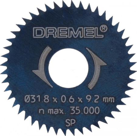 Круг пильный DREMEL 546 (...6JB) 31.8мм хв.3.2мм, для мини-пилы 670, по древесине, 2шт.