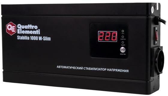 

Стабилизатор напряжения QE Stabilia 1000 W-Slim 1000 ВА, 140-270 В, 2,6 кг толщина 6см