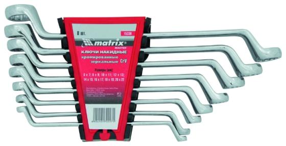 Набор накидных ключей MATRIX 15338 (6 - 22 мм)  8 шт.