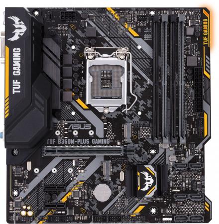 

Материнская плата ASUS TUF B360M-PLUS GAMING Socket 1151 v2 B360 4xDDR4 1xPCI-E 16x 2xPCI-E 1x 6 mATX Retail