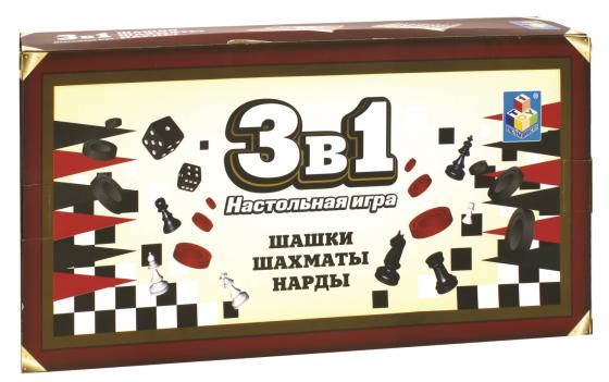 

Настольная игра логическая 1toy Шашки, шахматы, нарды