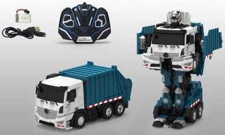 

Робот-трансформер 1Toy Мусоровоз 38 см на радиоуправлении Т10601