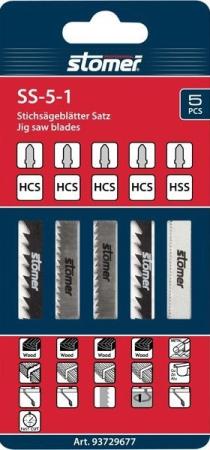 

Набор пилок STOMER SS-5-1 100/75мм 5шт, дерево, металл