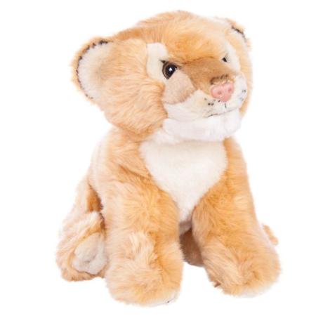 Мягкая игрушка лев Fluffy Family Львенок 20 см коричневый белый искусственный мех пластик 681429