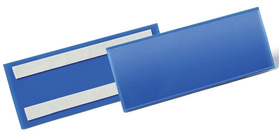 Карман cамоклеящийся для маркировки  210 x 74   мм (Ш x В) внутренние размеры, цвет- синий