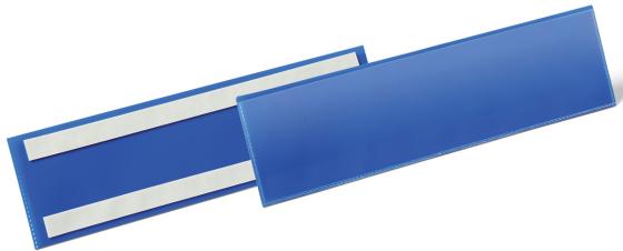 Карман cамоклеящийся для маркировки  297 x 74  мм (Ш x В) внутренние размеры, цвет- синий