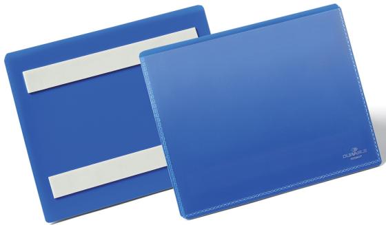 Карман cамоклеящийся для маркировки  A6 горизонтальный, цвет- синий