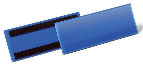Карман магнитный для маркировки 210 x 74 мм (Ш x В) внутренние размеры, цвет- синий